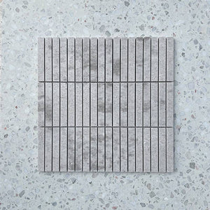 Kit Kat Silver Pearl Travertine Finger Mosaic 98x15 - Stone and Tile Projects