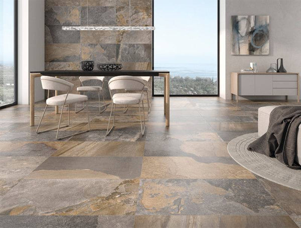 Slate Rosso Mix Spanish Porcelain - Stone and Tile Projects