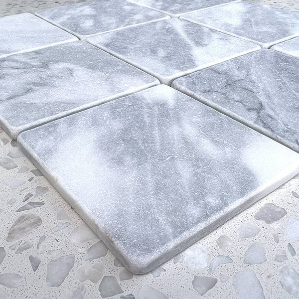 Square Carrara Marble Mosaic - Stone and Tile Projects