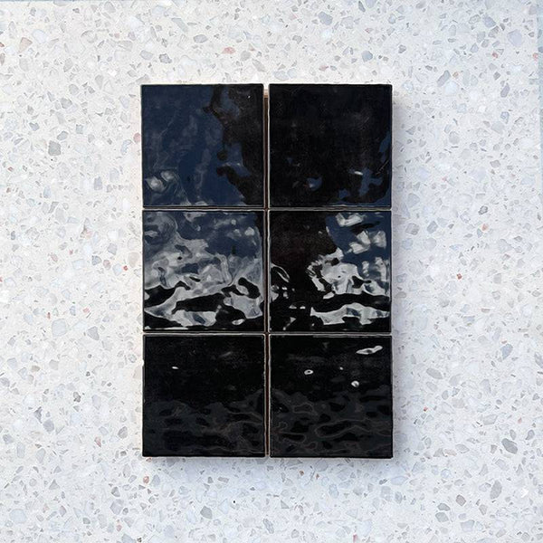 Cass Blush Black Handmade Ceramic 120x120 - Stone and Tile Projects