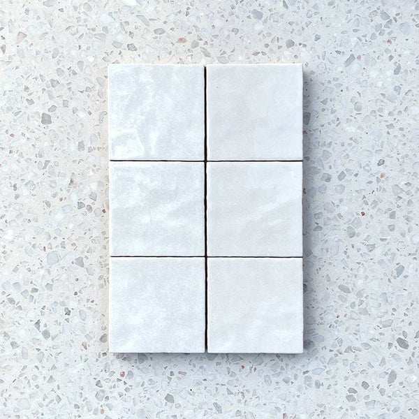 Cass Blush White Handmade Ceramic 120x120 - Stone and Tile Projects