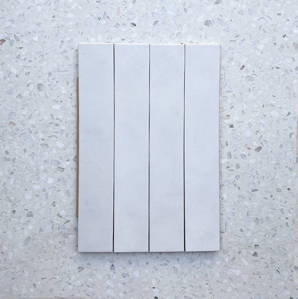 Bergano Bianco Italian Subway Porcelain 370x60 - Stone and Tile Projects