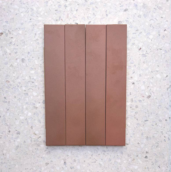Bergano Terra Italian Subway Porcelain 370x60 - Stone and Tile Projects