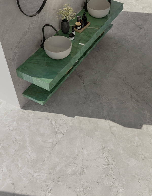 Super White Dolomite Italian Porcelain - Stone and Tile Projects