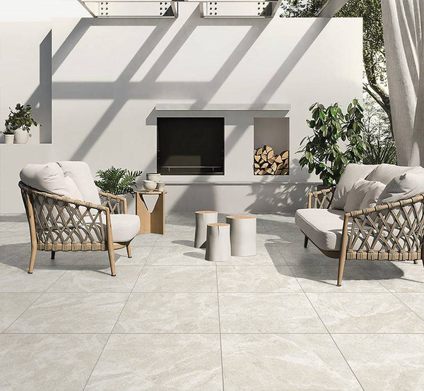 Tundra Exedra Beige Porcelain - Stone and Tile Projects
