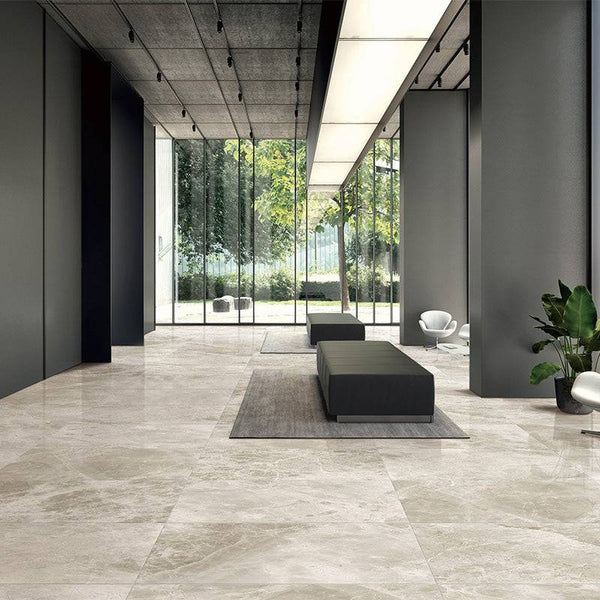 Silver Pearl Rectified Porcelain - Stone and Tile Projects