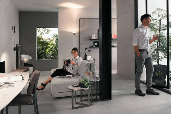 Venetian Concrete Pearl Full Bodied Italian Porcelain - Stone and Tile Projects