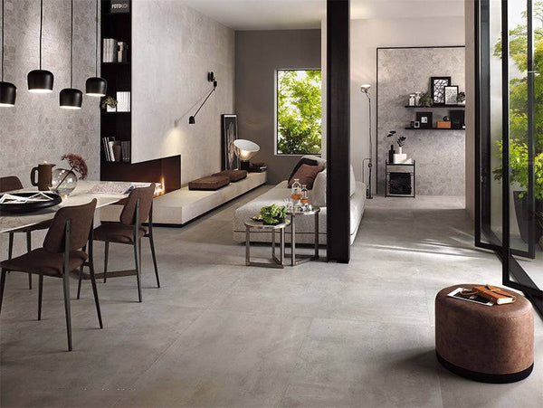 Venetian Concrete Pearl Full Bodied Italian Porcelain - Stone and Tile Projects