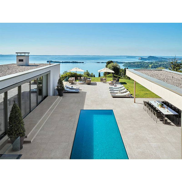 Venetian Concrete White Full Bodied Italian Porcelain - Stone and Tile Projects