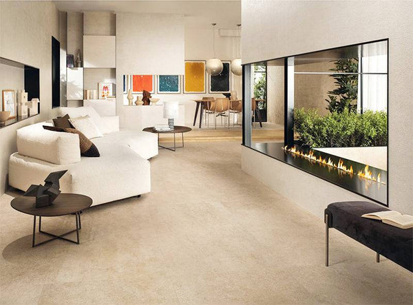 White Sand Full-bodied Italian Porcelain - Stone and Tile Projects