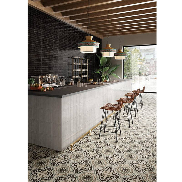 Zellige Black Moroccan Porcelain 240x60 - Stone and Tile Projects