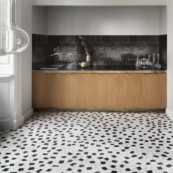 Zellige Black Moroccan Porcelain 240x60 - Stone and Tile Projects