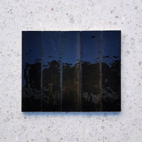 Zellige Black Moroccan Porcelain 240x60 - Stone and Tile Projects