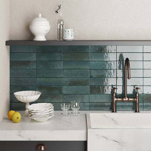 Zellige Blue Moroccan Porcelain 240x60 - Stone and Tile Projects