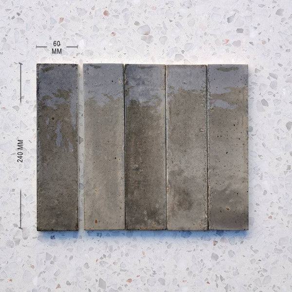 Zellige Greige Moroccan Porcelain 240x60 - Stone and Tile Projects