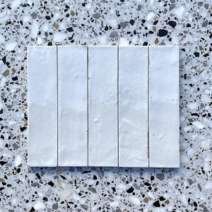 Zellige White Moroccan Porcelain 240x60 - Stone and Tile Projects