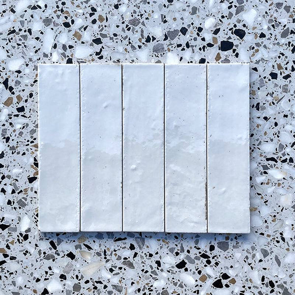 Zellige White Moroccan Porcelain 240x60 - Stone and Tile Projects
