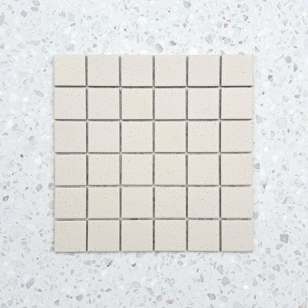Cagliari Nude White Fusion Full Bodied Porcelain Mosaic