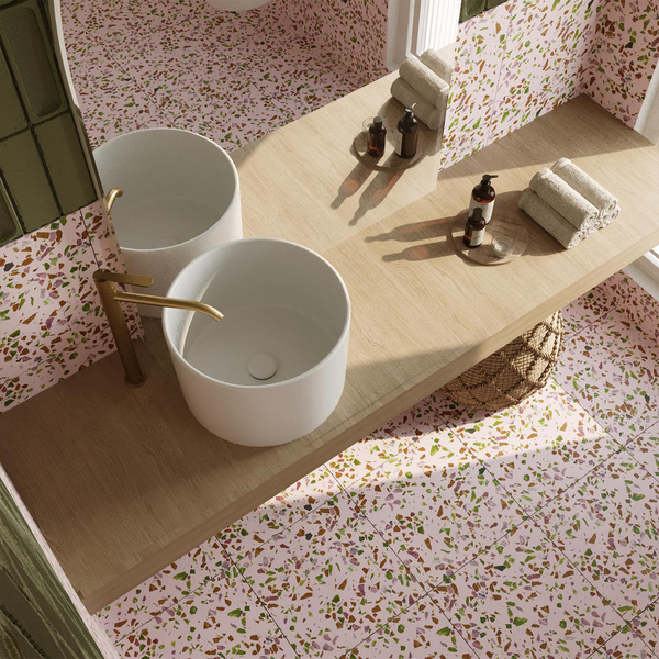 Forest Pink Terrazzo STP-22 - Stone and Tile Projects 