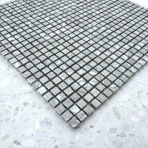 Grigio Bosco Pixel Marble Mosaic - Stone and Tile Projects 