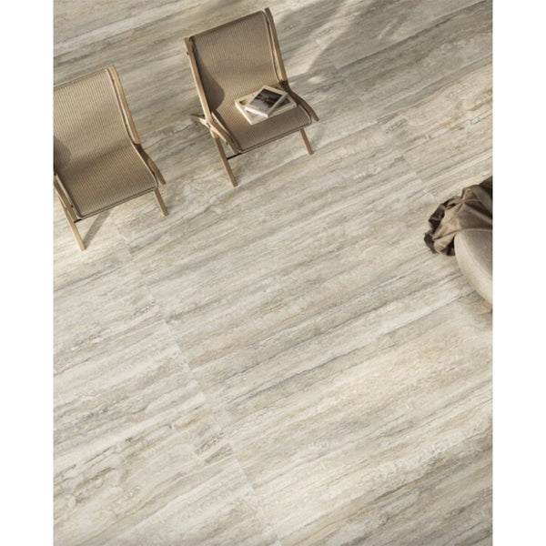 Calico Beige Travertine Veincut Porcelain