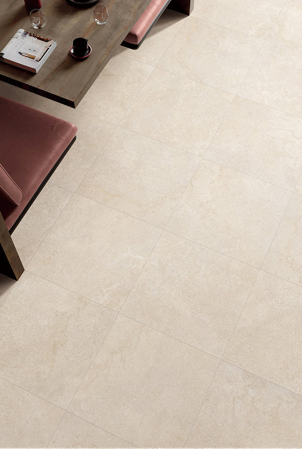 Kashan Limestone Bone Porcelain - Stone and Tile Projects 