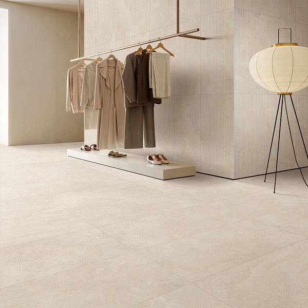 Kashan Limestone Bone Porcelain - Stone and Tile Projects 