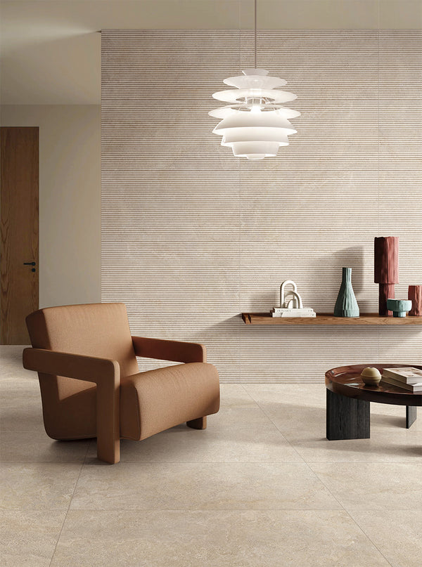 Kashan Limestone Clay Porcelain - Stone and Tile Projects 