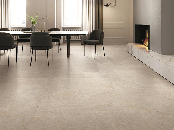 Kashan Limestone Clay Porcelain - Stone and Tile Projects 