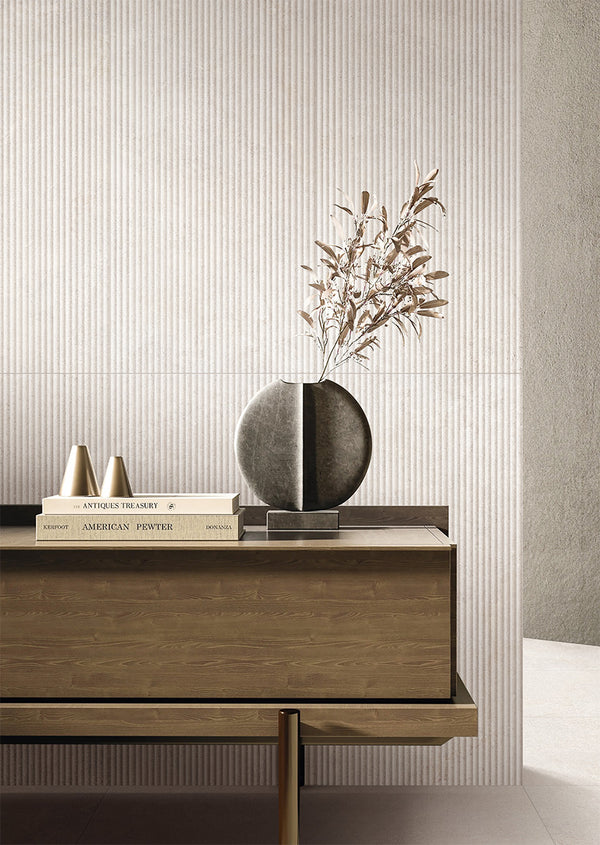 Kashan Limestone Gypsum Porcelain - Stone and Tile Projects 