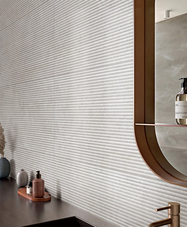 Kashan Limestone Smoke Porcelain - Stone and Tile Projects 