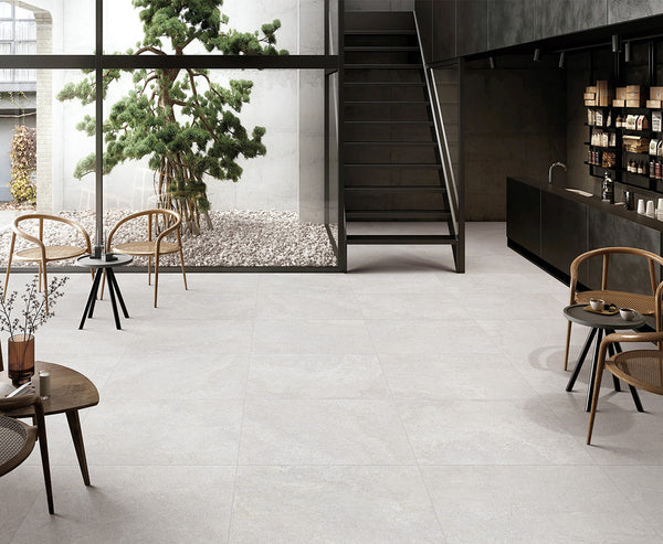 Kashan Limestone Smoke Porcelain - Stone and Tile Projects 