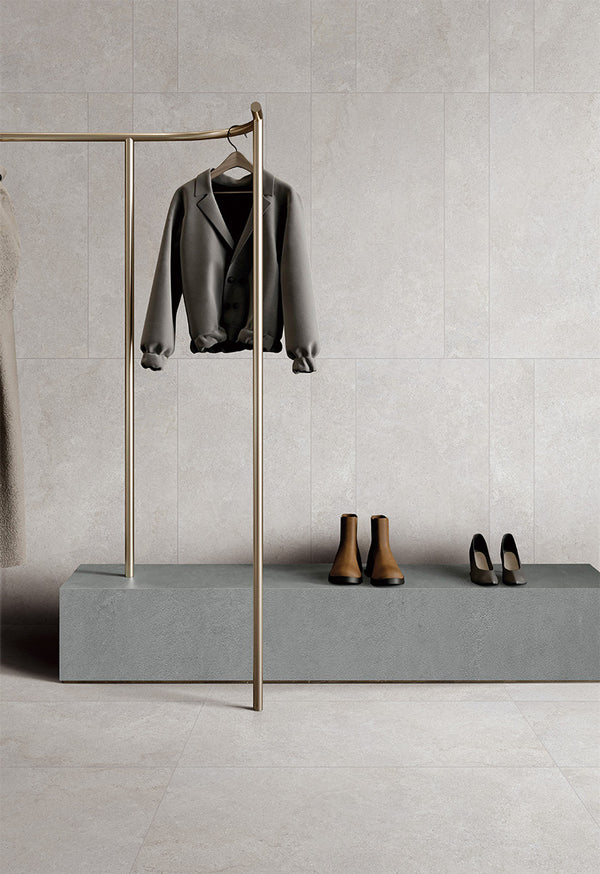 Kashan Limestone Smoke Porcelain - Stone and Tile Projects 