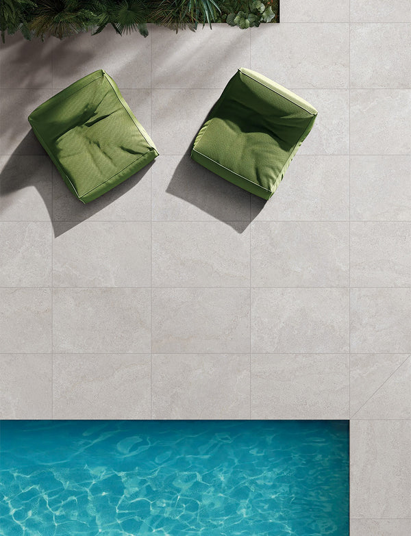 Kashan Limestone Smoke Porcelain - Stone and Tile Projects 