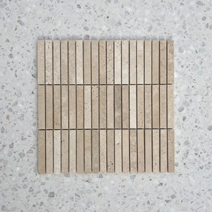 Kit Kat Travertine Finger Mosaic 98x15