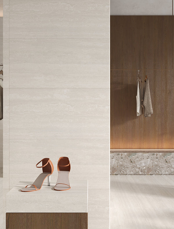 La Spezia Bianco Travertine Veincut Porcelain