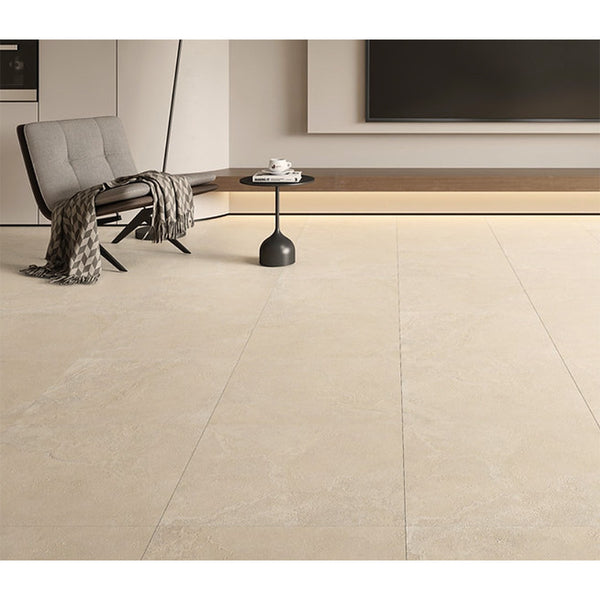 La Spezia Ivory Travertine Cross-Cut Porcelain