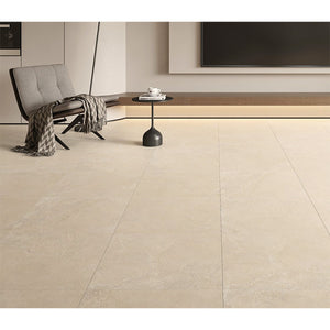 La Spezia Ivory Travertine Cross-Cut Porcelain