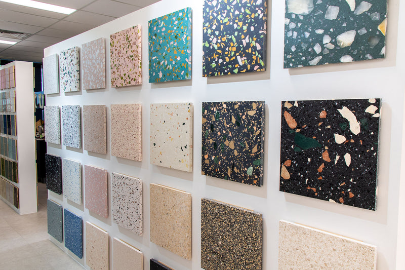 image of multiple tiles on display in our Sydney showroom