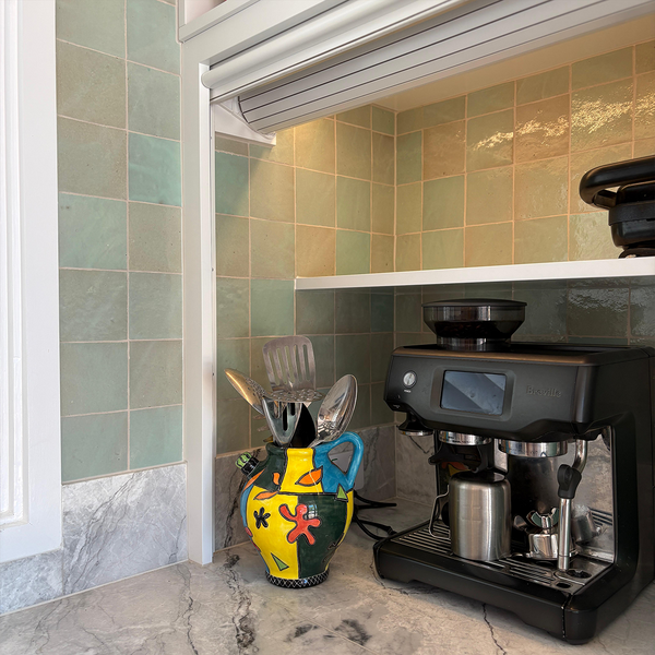 Morocco Pale Green Handmade Zellige 100x100 - Stone and Tile Projects 