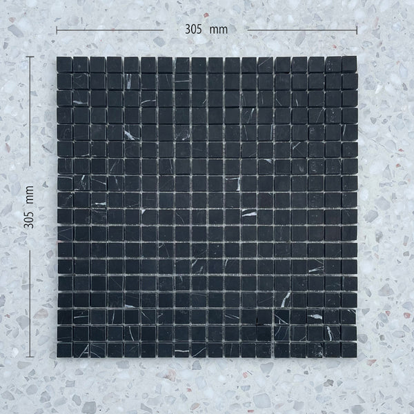 Nero Marquina Honed Marble Mosaic