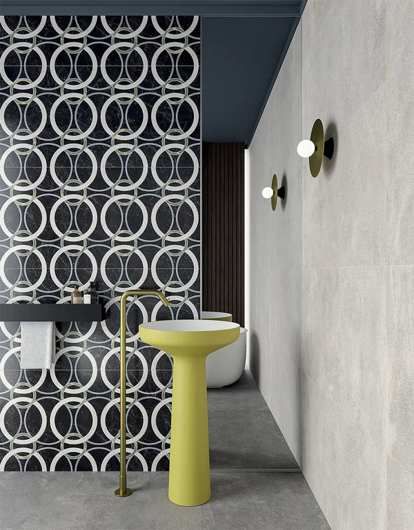 Nuvola Marquina Wallpaper Decor Italian Porcelain - Stone and Tile Projects 