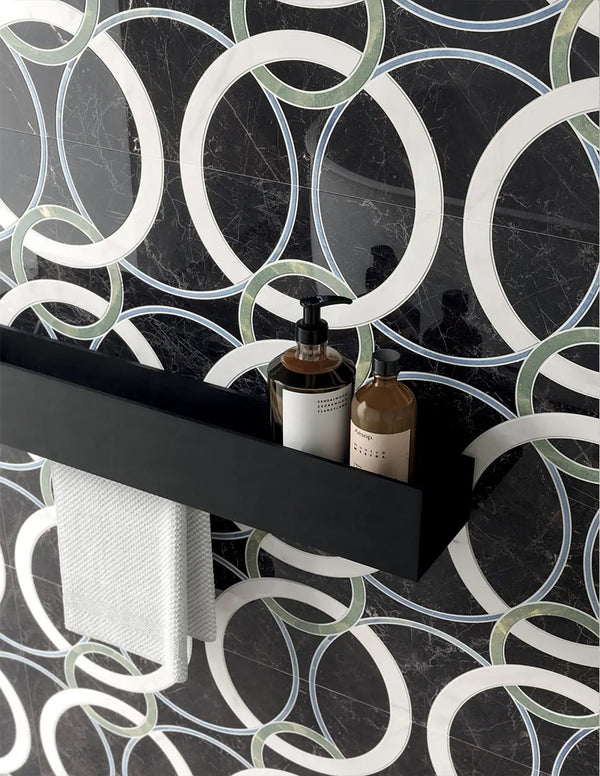 Nuvola Marquina Wallpaper Decor Italian Porcelain - Stone and Tile Projects 