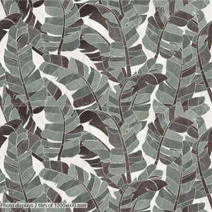 Nuvola Monstera Wallpaper Decor Italian Porcelain - Stone and Tile Projects 