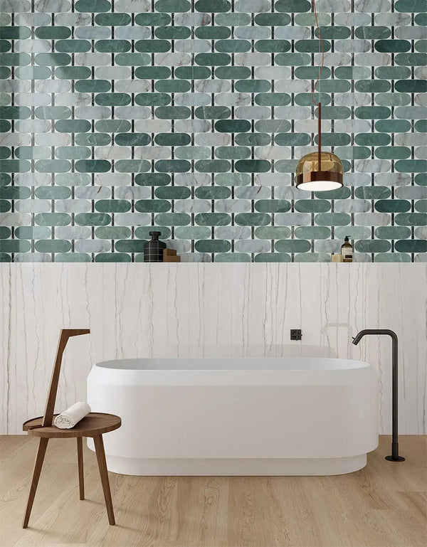 Nuvola Ocean Wallpaper Decor Italian Porcelain - Stone and Tile Projects 
