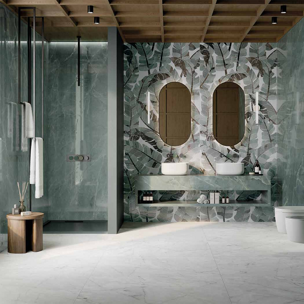 Nuvola Sea Green Italian Porcelain - Stone and Tile Projects 