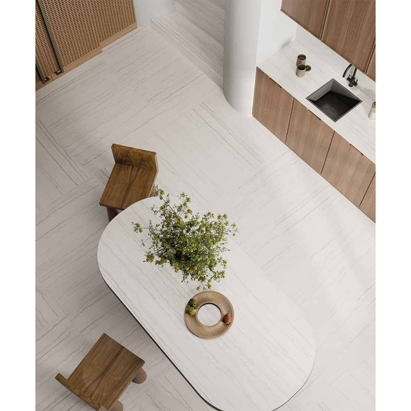 Nuvola White Italian Porcelain - Stone and Tile Projects 