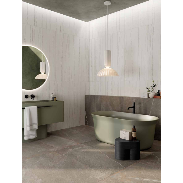 Nuvola White Italian Porcelain - Stone and Tile Projects 