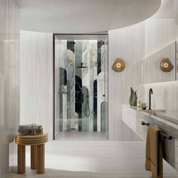 Nuvola White Italian Porcelain - Stone and Tile Projects 