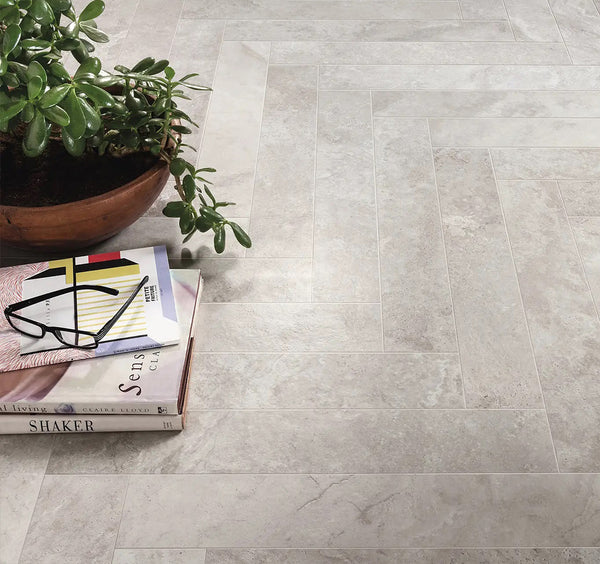 Pescara Travertine Silver Italian Porcelain